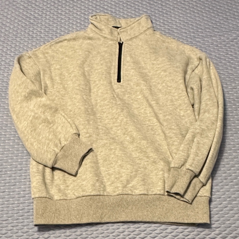 Women's Light Gray Half-Zip Sweatshirt